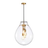 Lustre Pendente Skylight Tommy 3039 G E27 Bivolt Dourado-transparente - 2