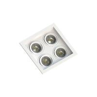 Spot Embutir Recuado Save Energy 4 Lâmpadas Mr16 Gu10 Bivolt Branco - 1