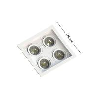 Spot Embutir Recuado Save Energy 4 Lâmpadas Mr16 Gu10 Bivolt Branco - 2