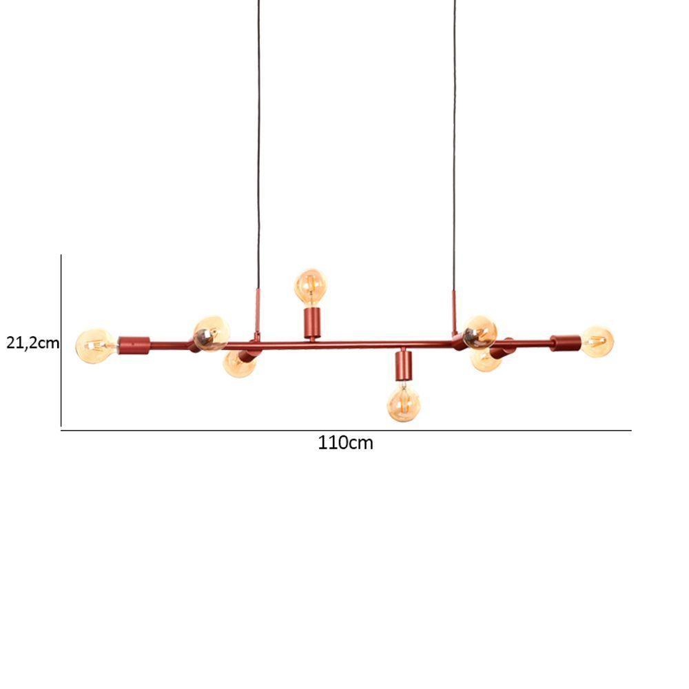 Lustre Pendente Quality Spine 1607 E27 Bivolt Cobre - 4