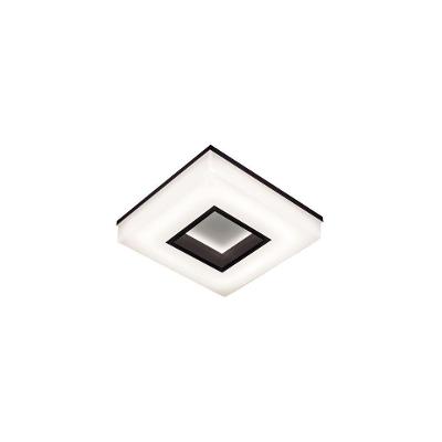 Plafon Newline Wide 491 Led Bivolt Preto 3000k Luz Amarela