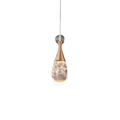 Lustre Pendente Nitrolux Ntl-001 Dourado Led Bivolt