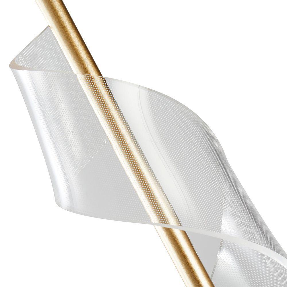 Lustre Pendente Nordecor Ruban 2484 Dourado Fosco Led Bivolt - 4