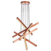 Lustre Pendente Newline Fit Led 715 Bivolt Cobre 3000k Luz Amarela - 3