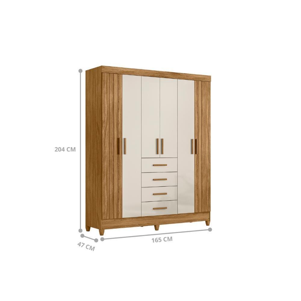 Jogo Roupeiro E Comoda Romenia Freijo Off White - 5