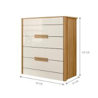 Jogo Roupeiro E Comoda Romenia Freijo Off White - 2