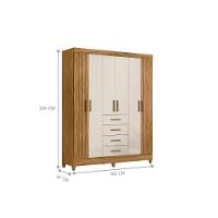 Jogo Roupeiro E Comoda Romenia Freijo Off White - 5