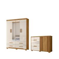 Jogo Roupeiro E Comoda Las Vegas Freijo Off White - 3