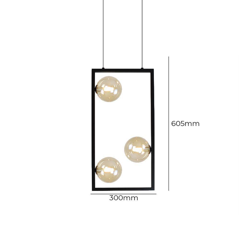 Lustre Pendente Quality Orbit Ii 1557 Preto G9 Bivolt - 4