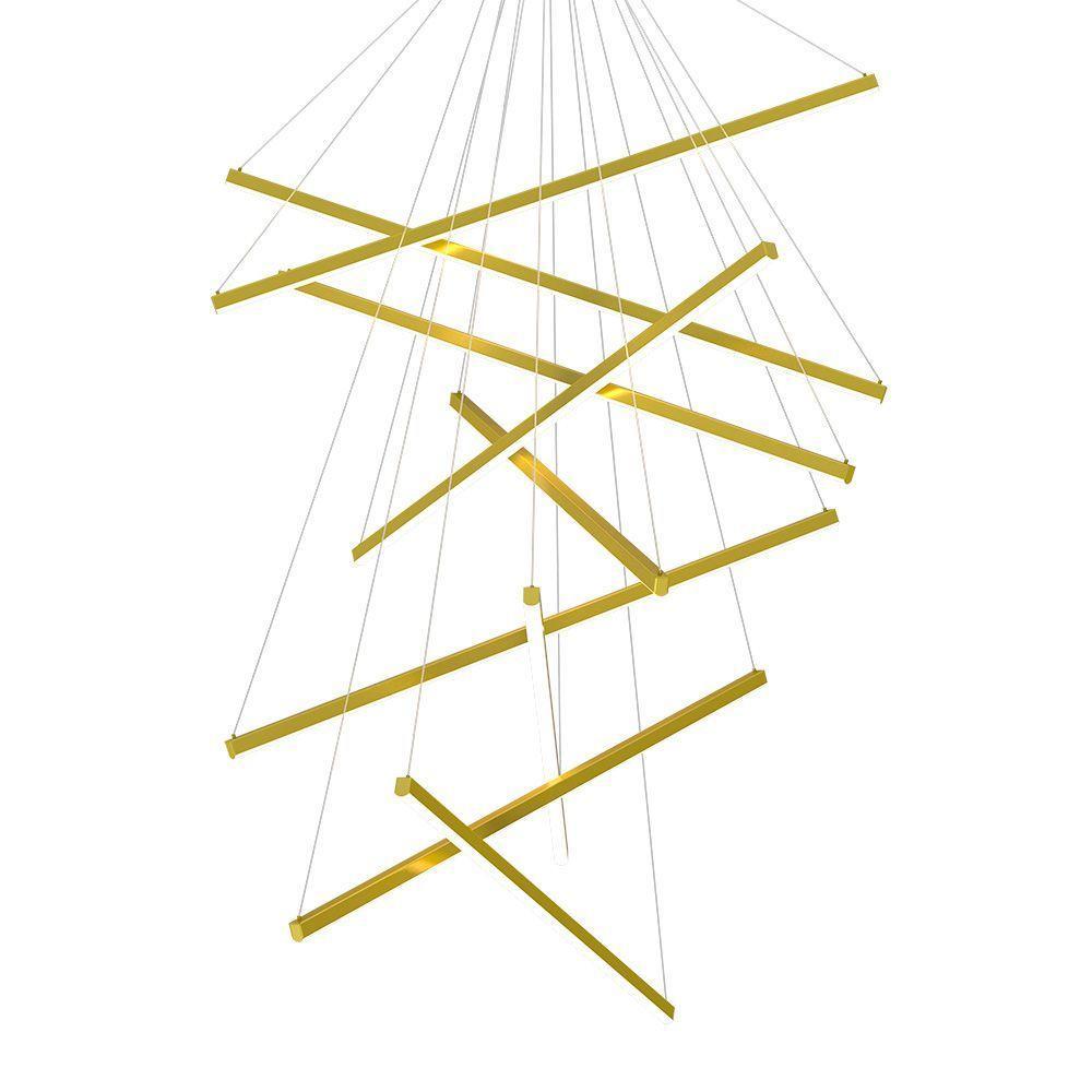 Lustre Pendente Skylight Opus 4020 Led Bivolt Dourado - 1