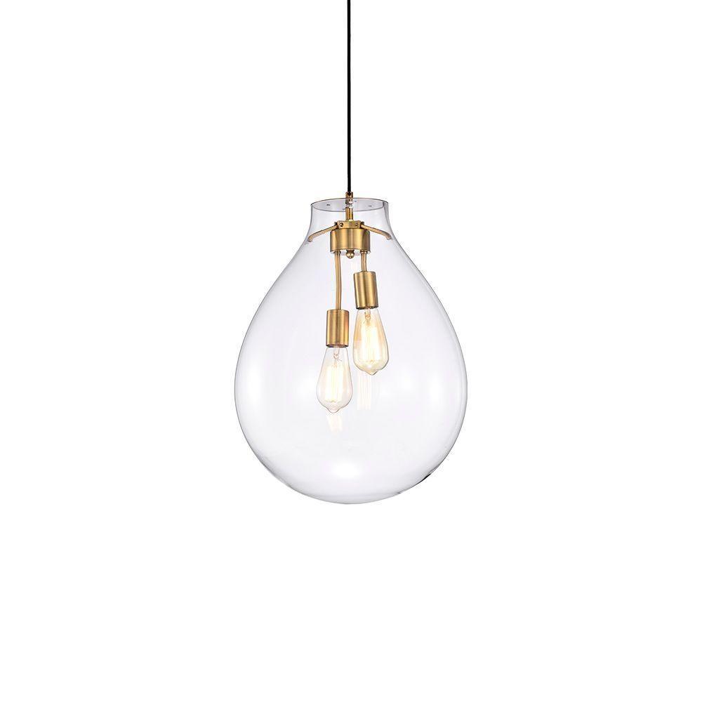 Lustre Pendente Skylight Tommy 3039 M E27 Bivolt Dourado-transparente Sky-3039tm - 1