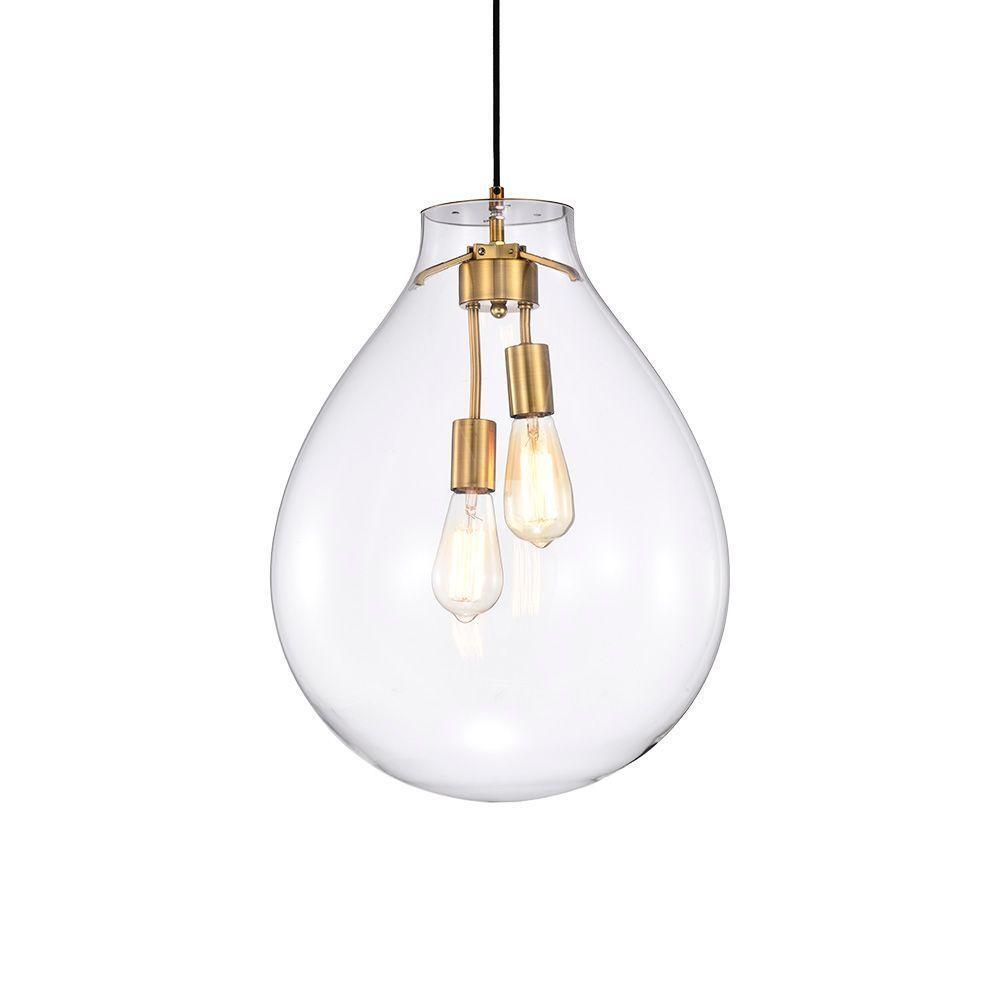 Lustre Pendente Skylight Tommy 3039 M E27 Bivolt Dourado-transparente Sky-3039tm - 2
