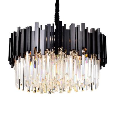 Lustre Pendente Skylight Fancy 3013 Redondo 60 G9 Bivolt Preto-transparente