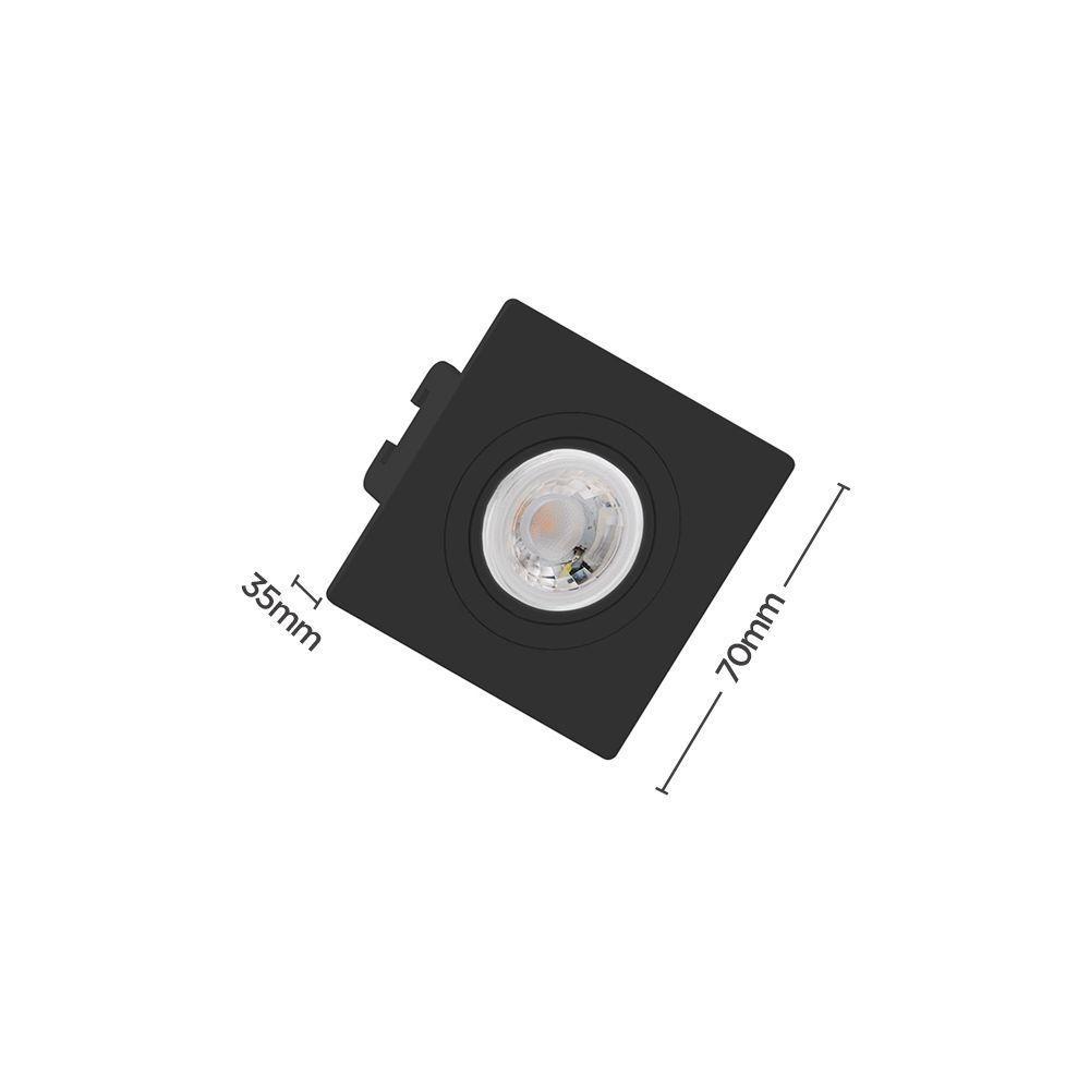 Spot De Embutir Plano Save Energy Mr11 Gu10 Bivolt Preto Se-330.1272 - 2