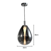 Lustre Pendente Skylight Thunder 4042 M Led Bivolt Cromado-fume - 4