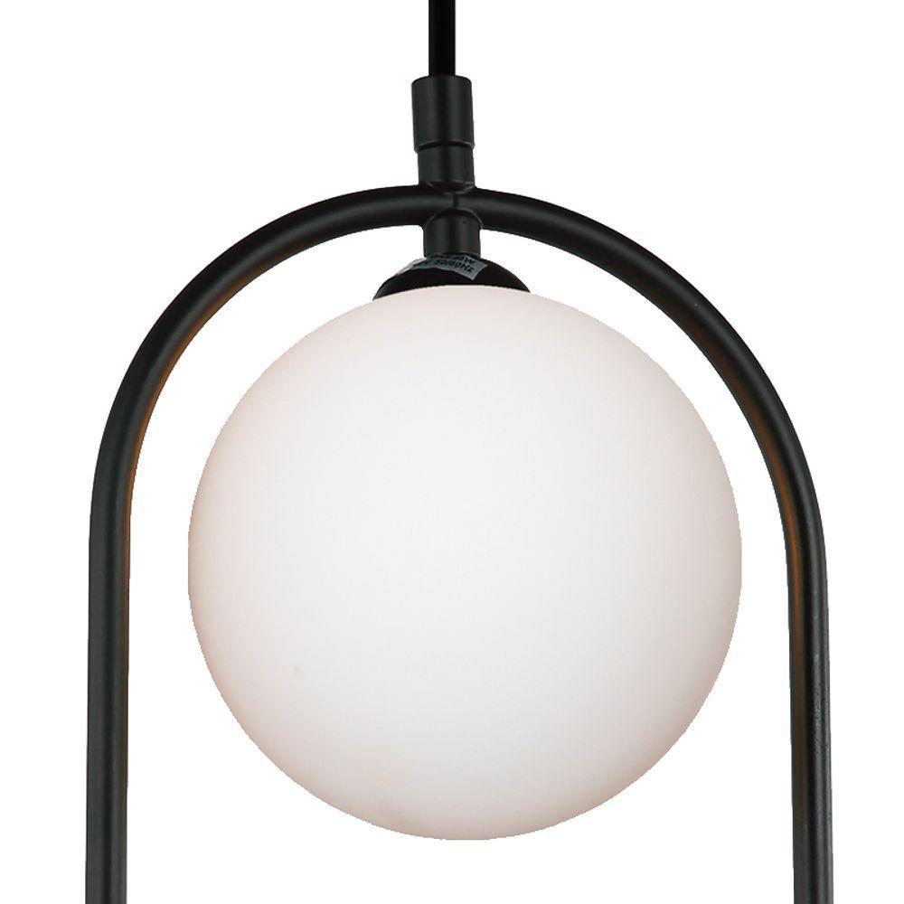 Lustre Pendente Quality Cadre 1334 G9 Bivolt Preto Branco - 3