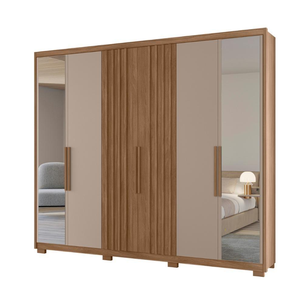 Guarda Roupa 3 Portas Fresado Mumbai Carvalho Fendi - 2