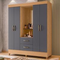 Guarda Roupa 4 Portas Sydney Freijó Titanium - 1