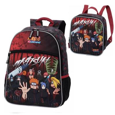 Kit Mochila E Lancheira Escolar Naruto Akatsuki Rising