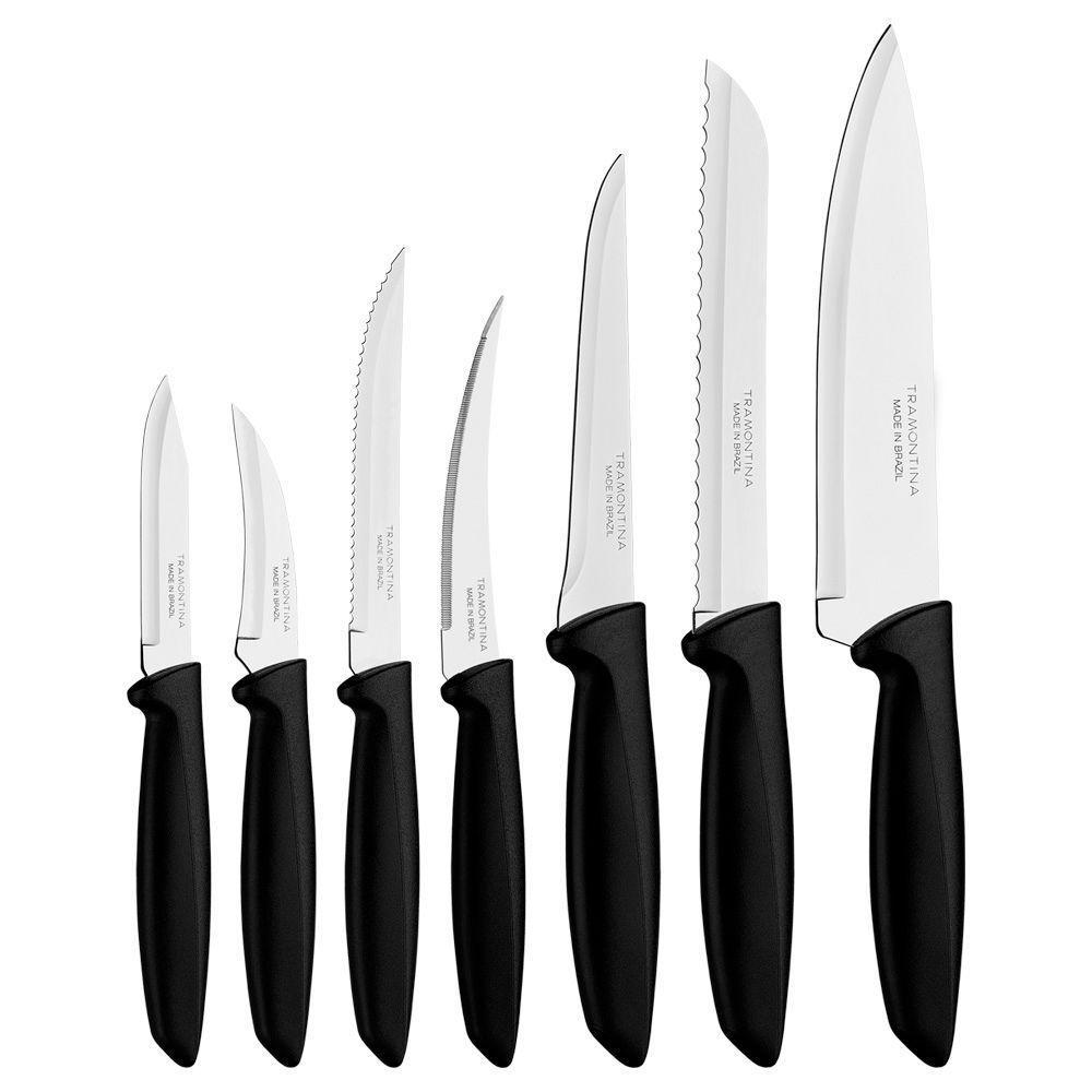 Jogo De Facas 7 Peças Tramontina Plenus 23498066 Preto - 1