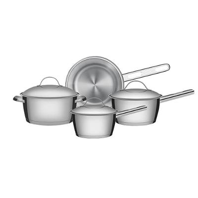 Jogo De Panelas Fundo Triplo Tramontina Allegra 65650270 Inox 65650270