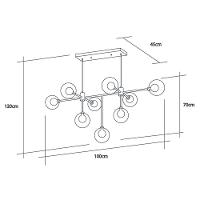 Lustre Pendente Startec Manhattan Dourado G9 Bivolt - 4