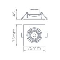 Spot De Led De Embutir Stella Easy Quadrado 3w Bivolt Branco 3000k Luz Amarela - 3
