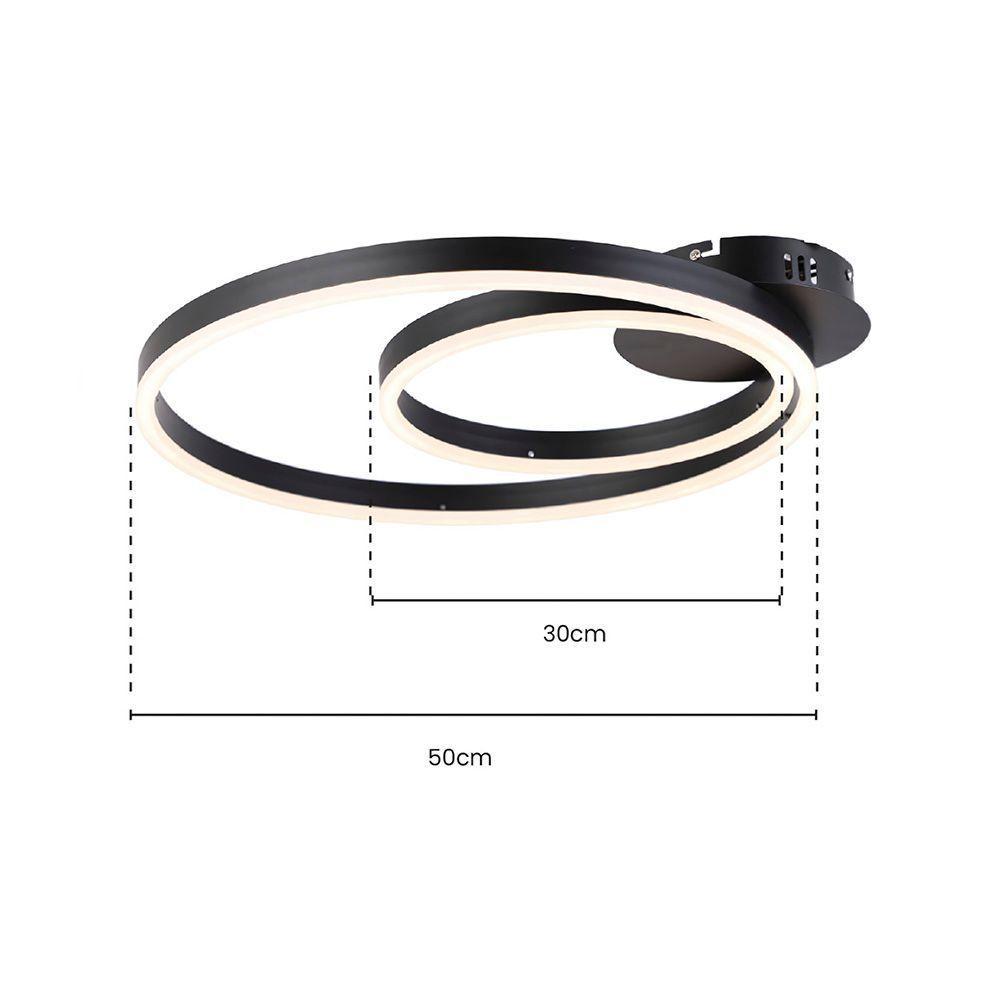 Plafon Skylight Hypnosis 3077 Led Bivolt Preto - 3