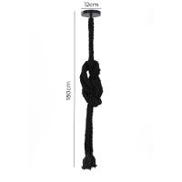 Lustre Pendente Corda Para 2 Lâmpadas Preto E27 Bivolt - 4