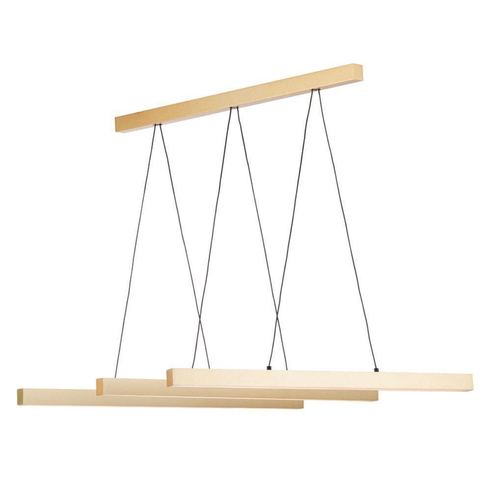 Lustre Pendente Newline Fit Led 725 Bivolt Dourado 3000k Luz Amarela - 5