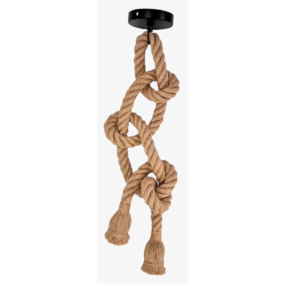 Lustre Pendente Corda Para 2 Lâmpadas E27 Bivolt - 3