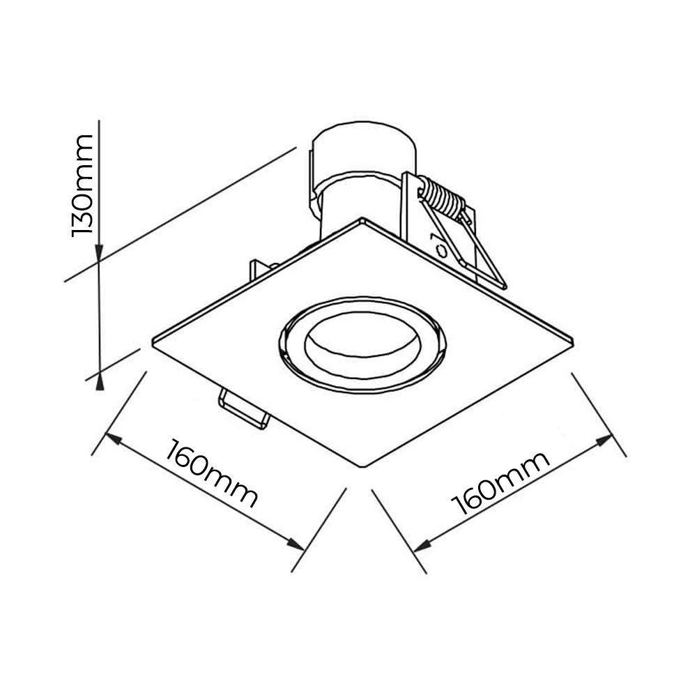 Spot De Embutir Newline Lisse Ii Quadrado Par 30 E27 Bivolt Branco - 3