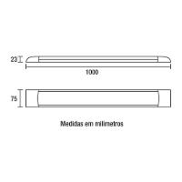 Luminária Led Blumenau Slim De Sobrepor 100cm 36w Bivolt 6500k Luz Branca - 4