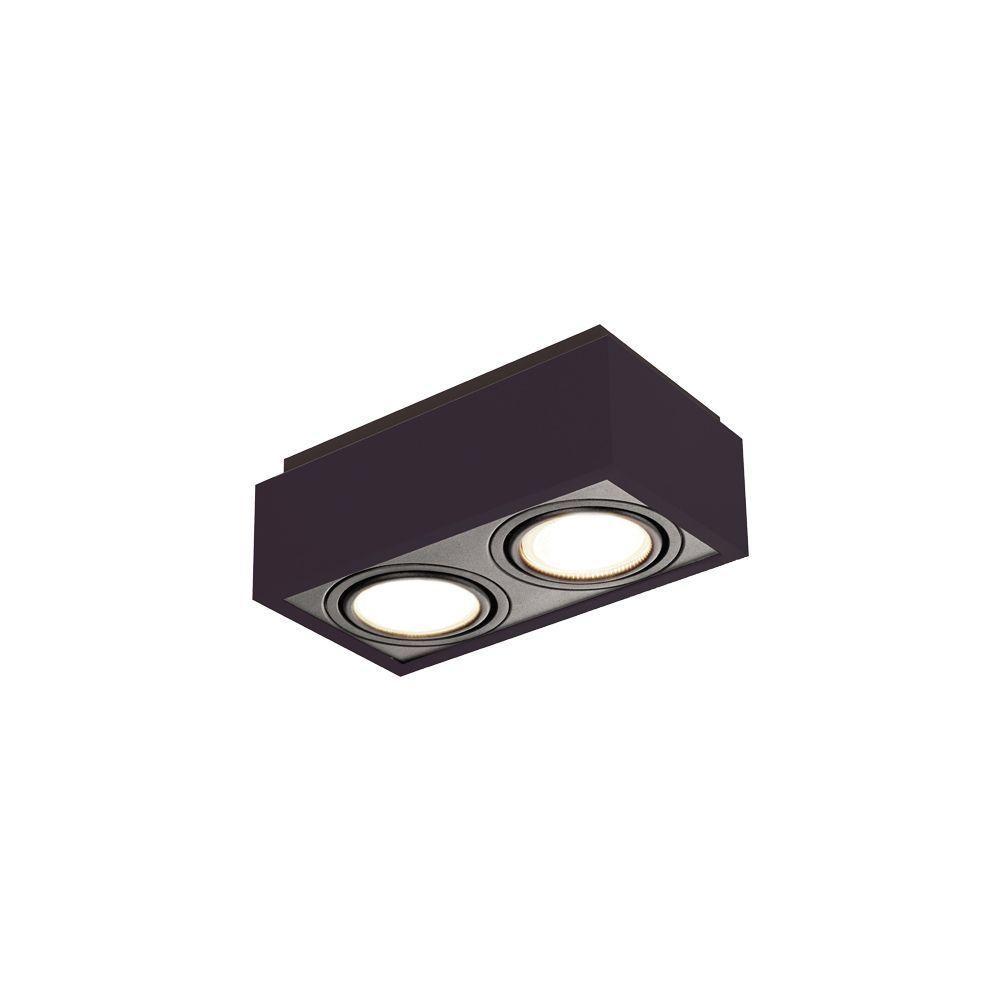Spot De Sobrepor Newline Box Para 2 Lâmpadas Ar111 Gu10 Bivolt Preto - 1
