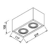 Spot De Sobrepor Newline Box Para 2 Lâmpadas Mr16 Gu10 Bivolt Branco E Preto - 2