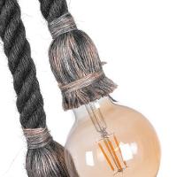 Lustre Pendente Corda Para 2 Lâmpadas Chumbo E27 Bivolt - 2