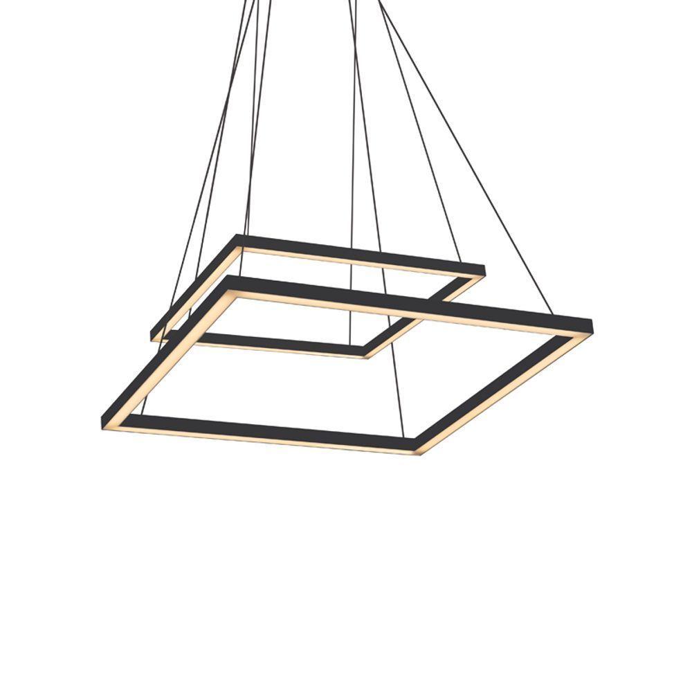 Lustre Pendente Newline Fit Led 746 Bivolt Preto 3000k Luz Amarela - 1