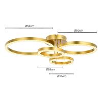 Plafon Skylight Holly 4004 Led Bivolt Dourado - 3