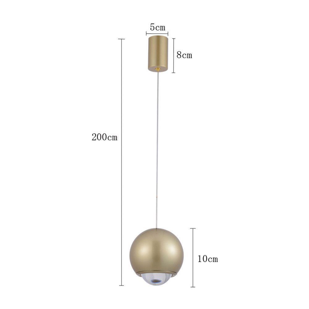 Lustre Pendente Nordecor Muna 2701 Dourado Fosco Led Bivolt Dourado Fosco 2701 - 5