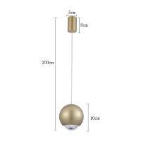 Lustre Pendente Nordecor Muna 2701 Dourado Fosco Led Bivolt Dourado Fosco 2701 - 5