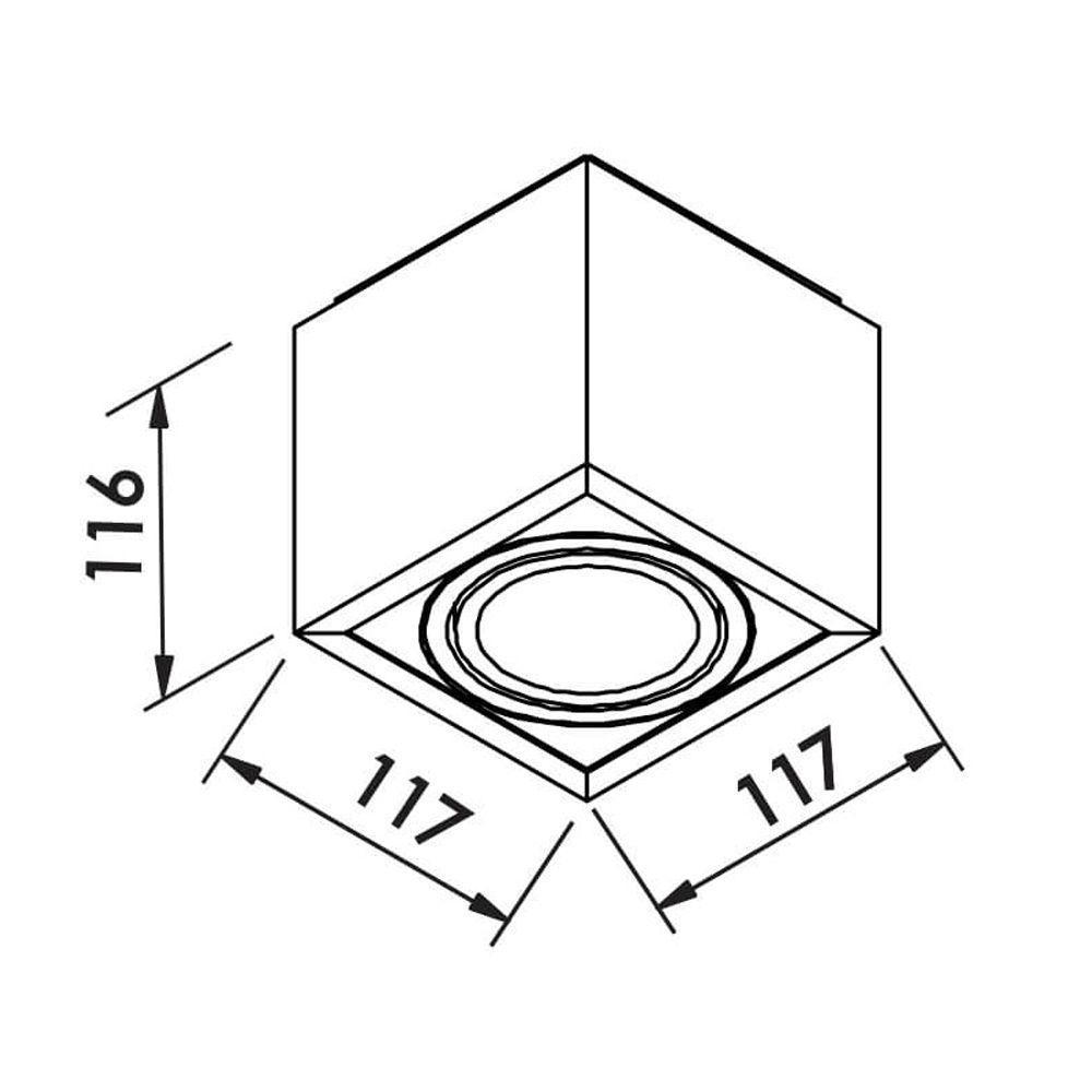 Spot De Sobrepor Newline Box Par 20 E27 Bivolt Branco E Preto - 2