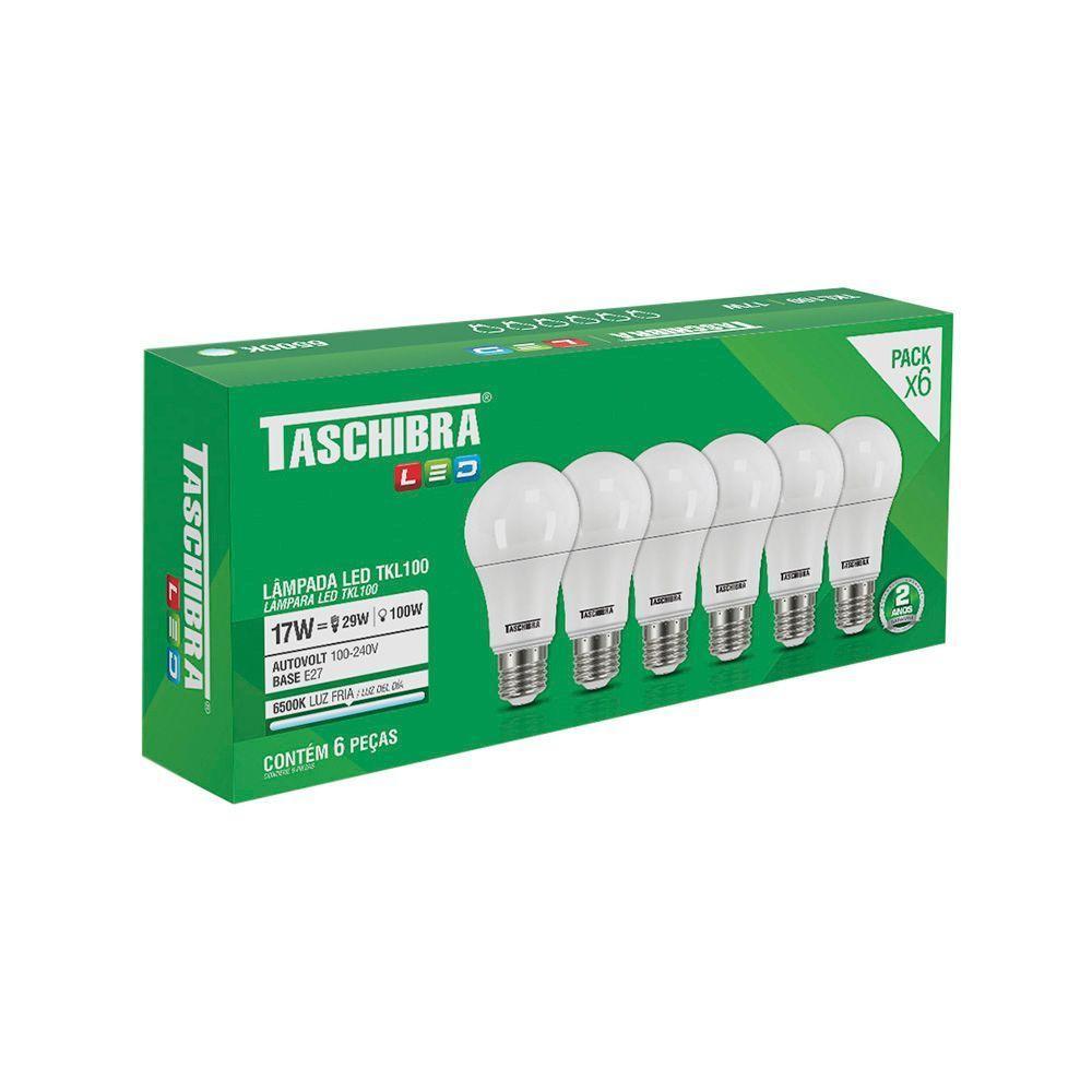 Kit 6 Lâmpadas Led Taschibra Tkl 100 17w E27 Bivolt 6500k Luz Branca 11080644 - 3