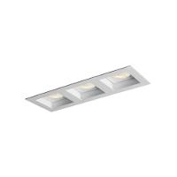Spot De Embutir Newline Flat Para 3 Lâmpadas Mr16 Gu10 Bivolt Branco Preto - 1