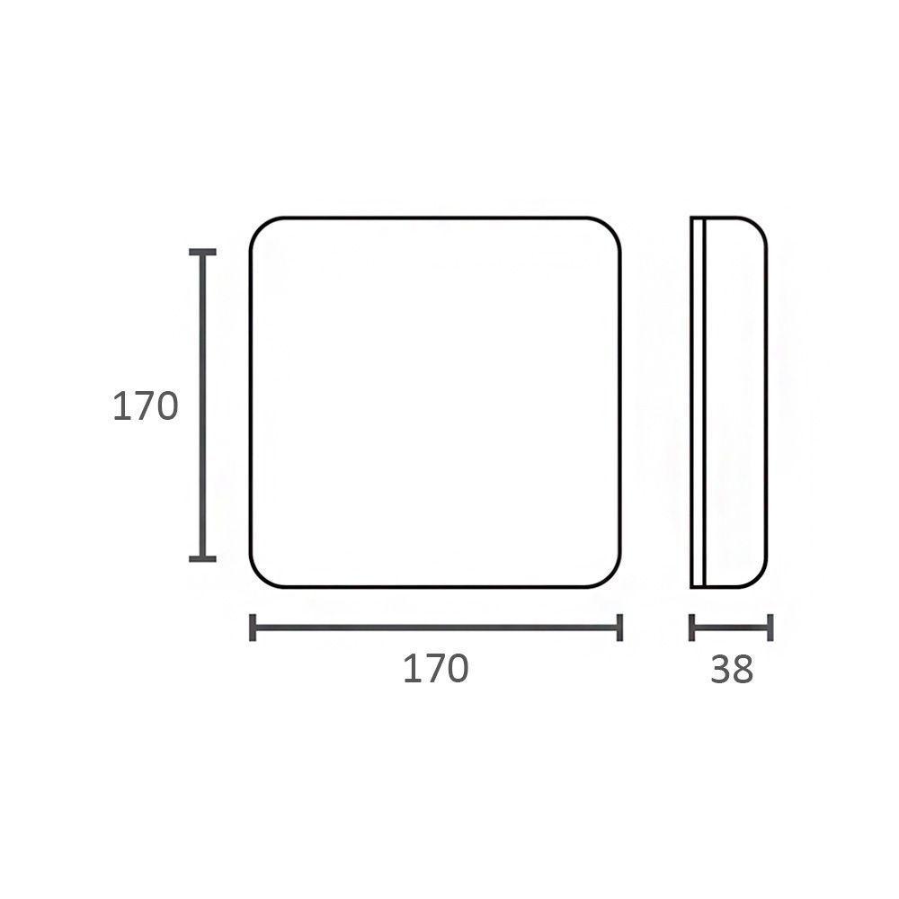 Painel De Led Taschibra Frameless Quadrado Sobrepor 24w Bivolt Branco 3000k Luz Amarela 15140138 - 4
