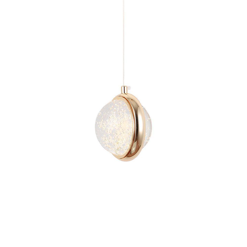 Lustre Pendente Skylight Bubble 3062 Dourado-transparente Led Bivolt Dourado-transparente - 1