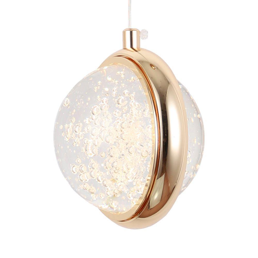 Lustre Pendente Skylight Bubble 3062 Dourado-transparente Led Bivolt Dourado-transparente - 4