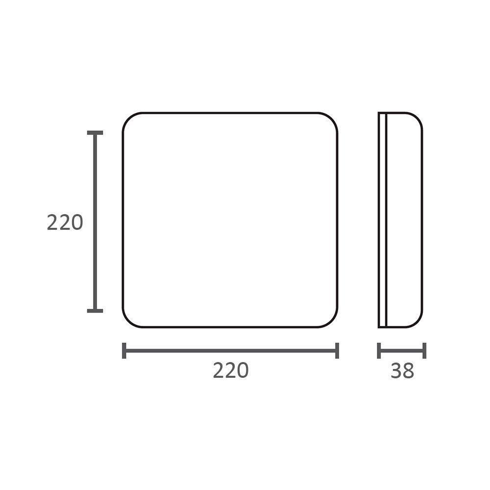 Painel De Led Taschibra Frameless Quadrado Sobrepor 36w Bivolt Branco 6500k Luz Branca 15140143 - 3