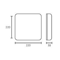 Painel De Led Taschibra Frameless Quadrado Sobrepor 36w Bivolt Branco 6500k Luz Branca 15140143 - 3