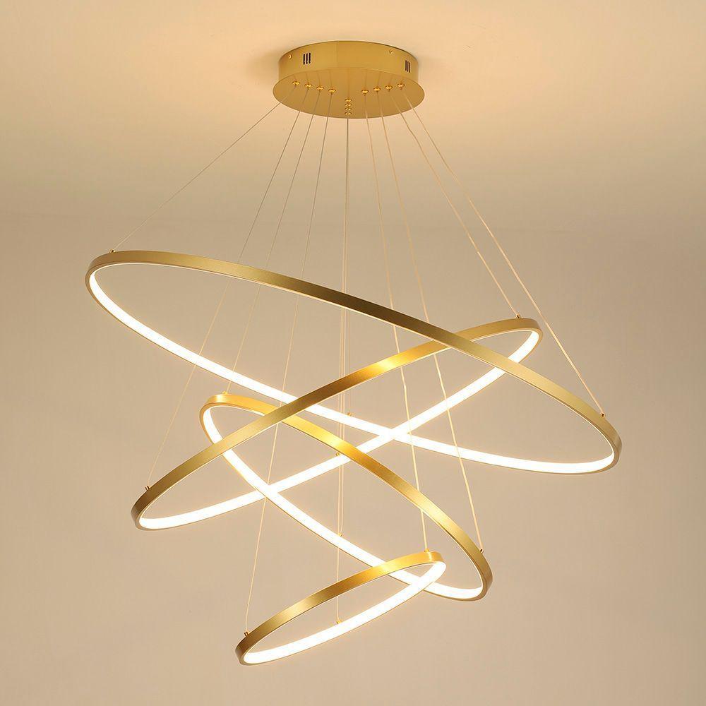 Lustre Pendente Skylight Júpiter 3038 Led Bivolt Dourado - 5