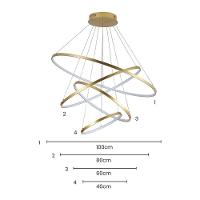 Lustre Pendente Skylight Júpiter 3038 Led Bivolt Dourado